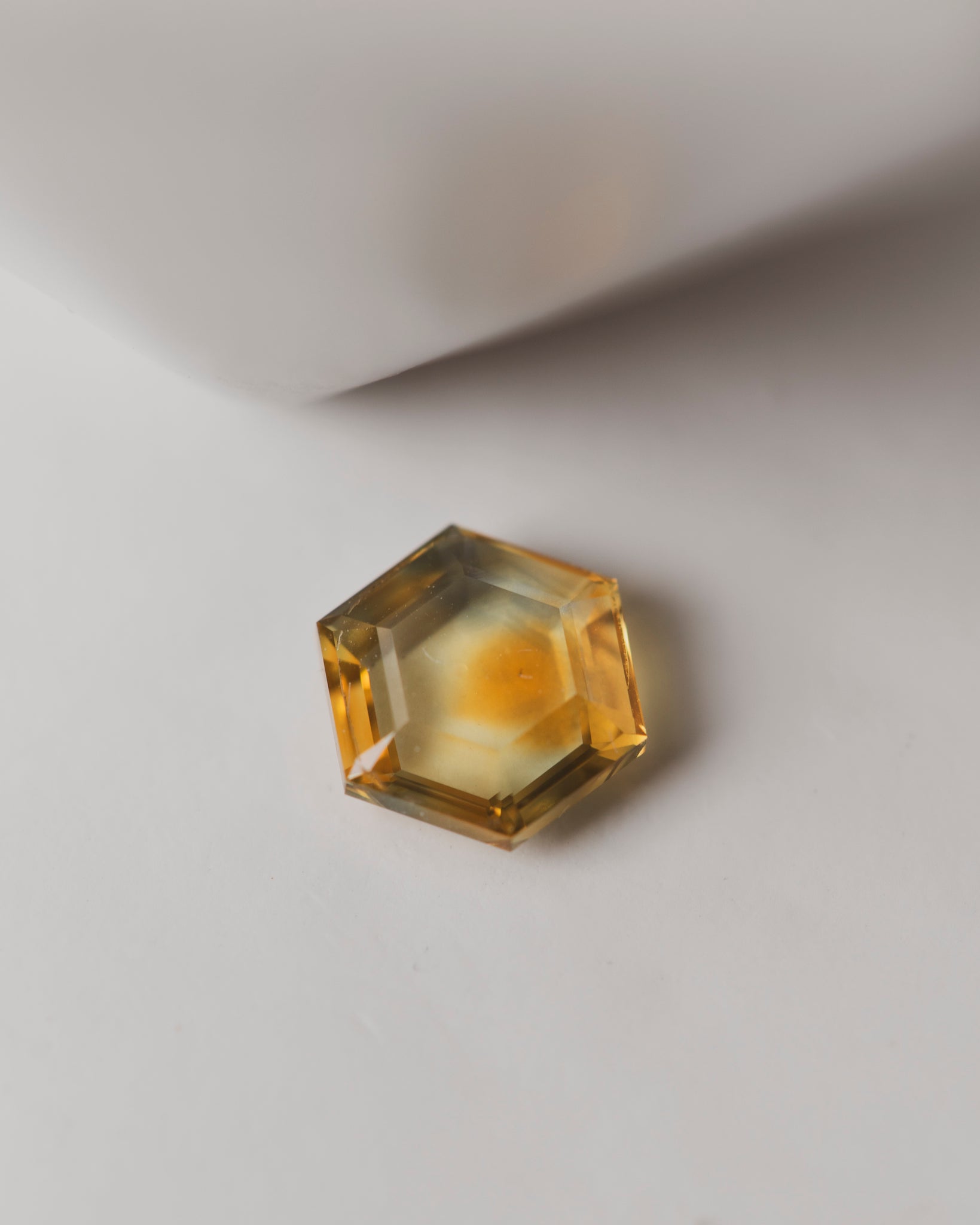 1.5 carat Yellow Hexagonal Tablet Cut Sapphire