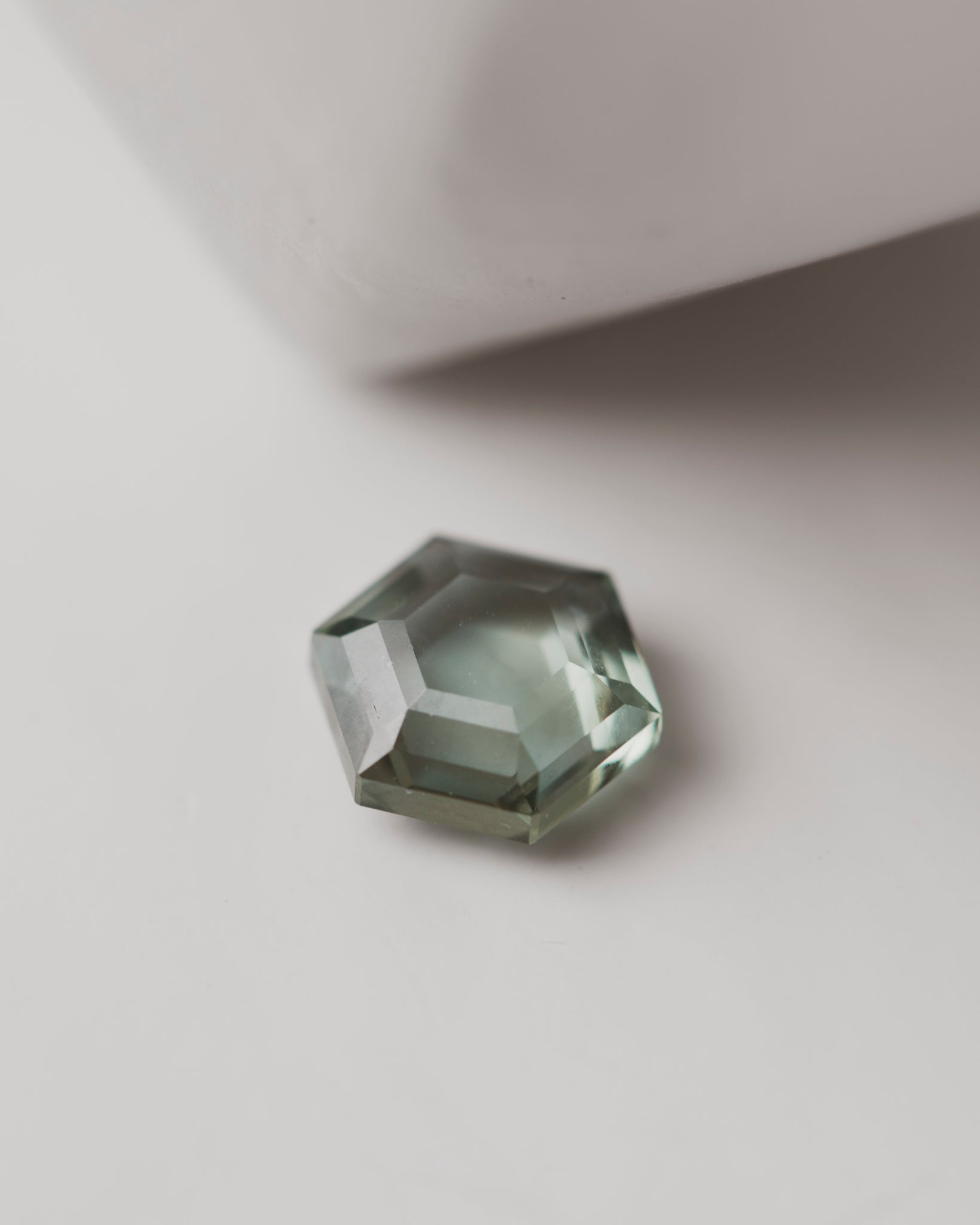 1.9 carat Green Hexagonal Tablet Cut Sapphire