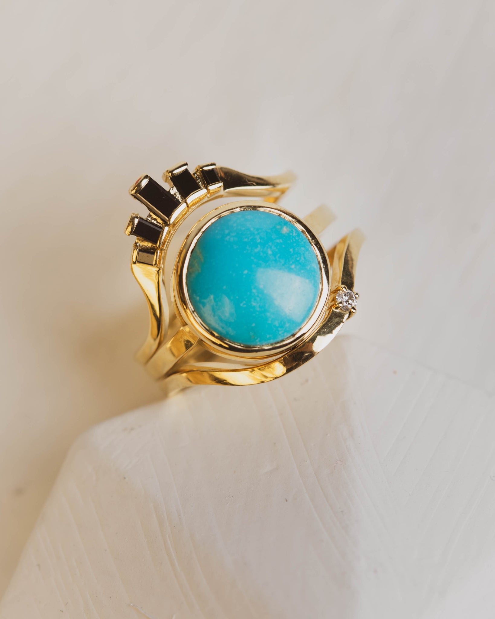 18K Gold Celestial Turquoise Ring