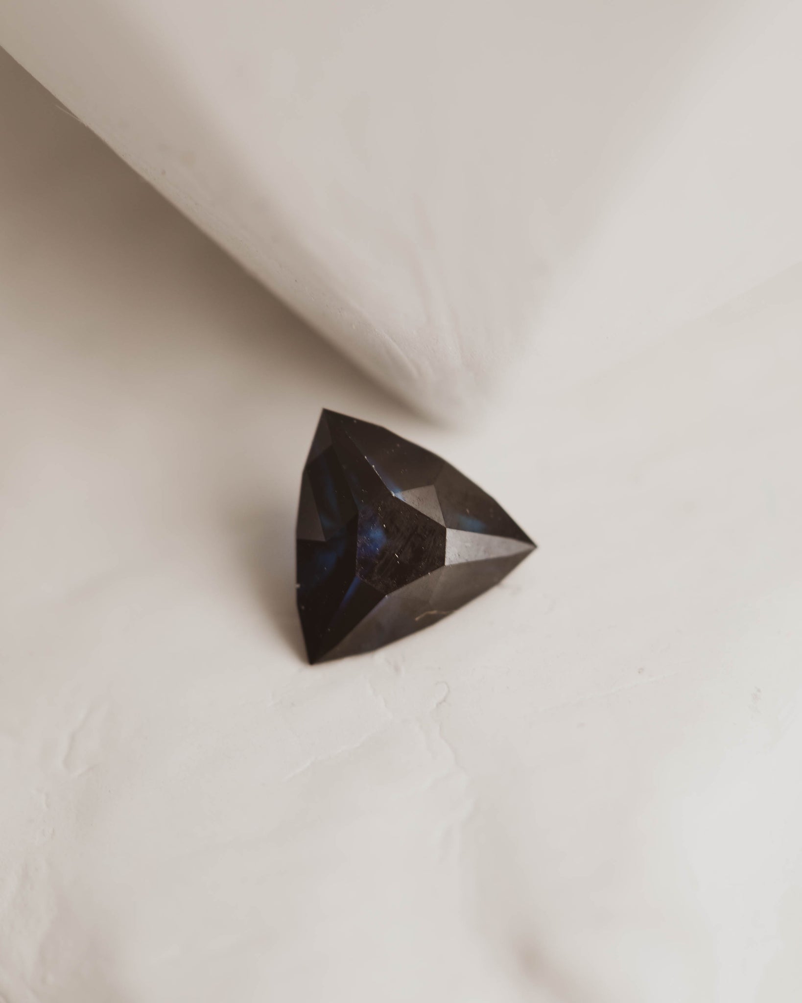 1.96 carat Midnight Blue Triangle Sapphire
