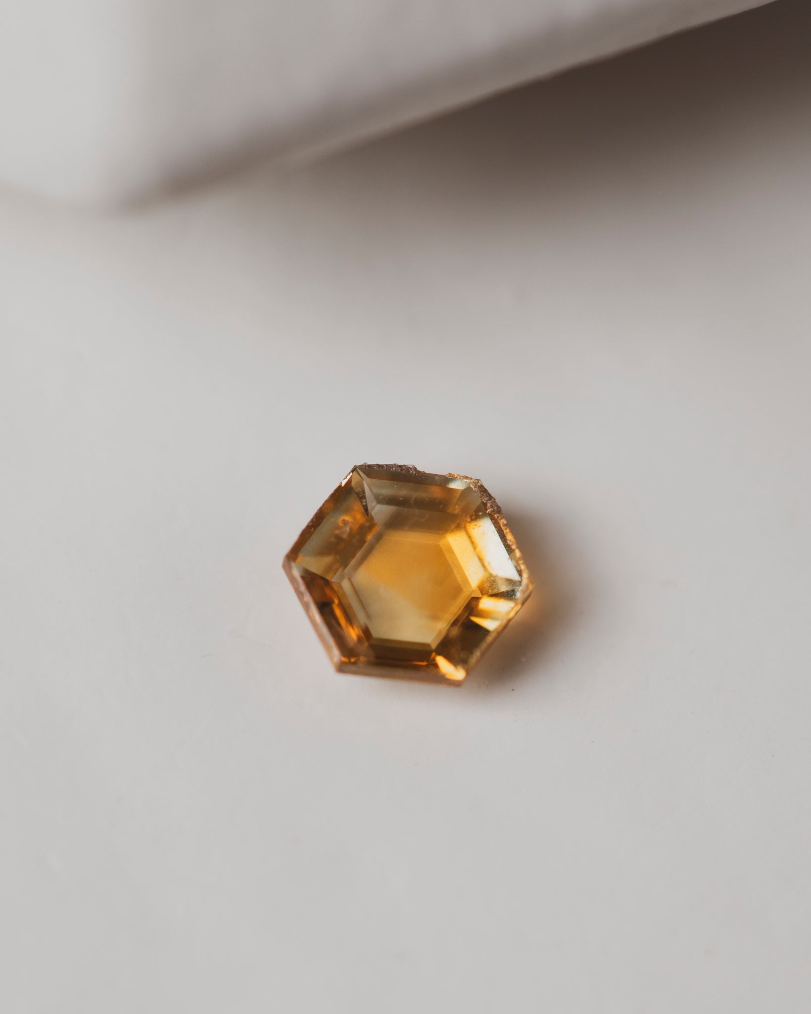0.59 carat Yellow Hexagon Tablet Cut Sapphire