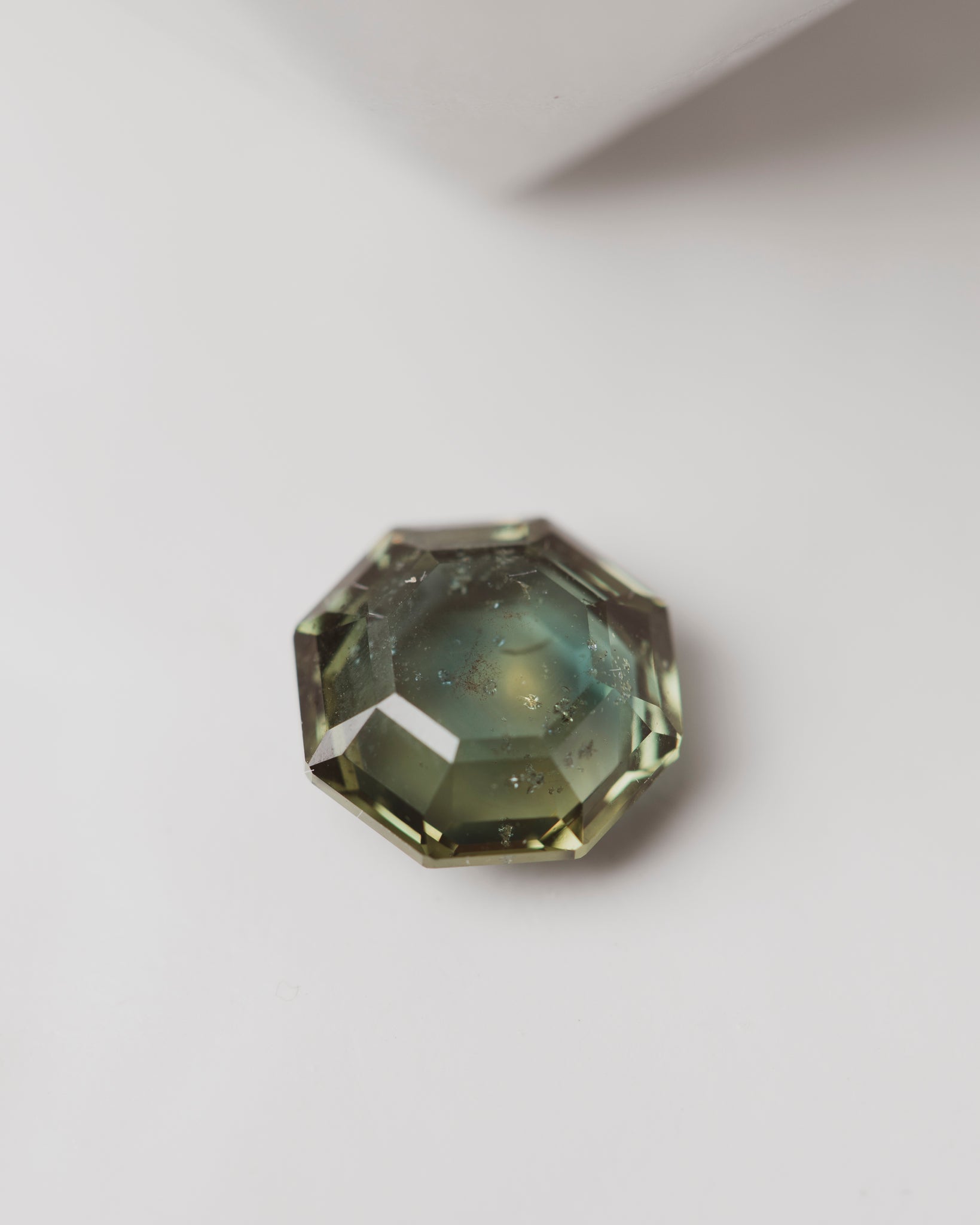 3.6 carat Green Octagonal Tablet Cut Sapphire