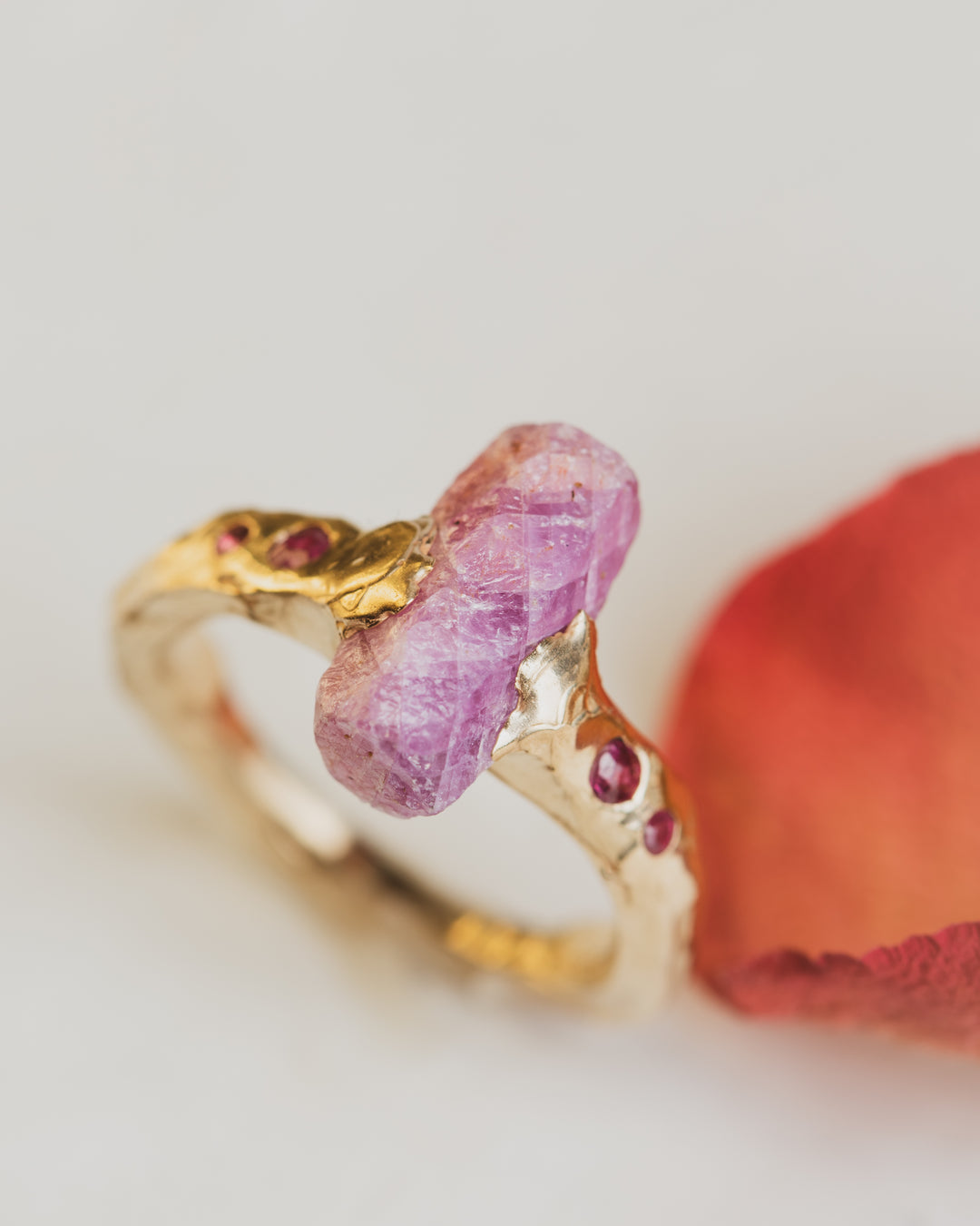 14K Gold Ruby Crystal Ring | Dillon Rose Fine Jewelry