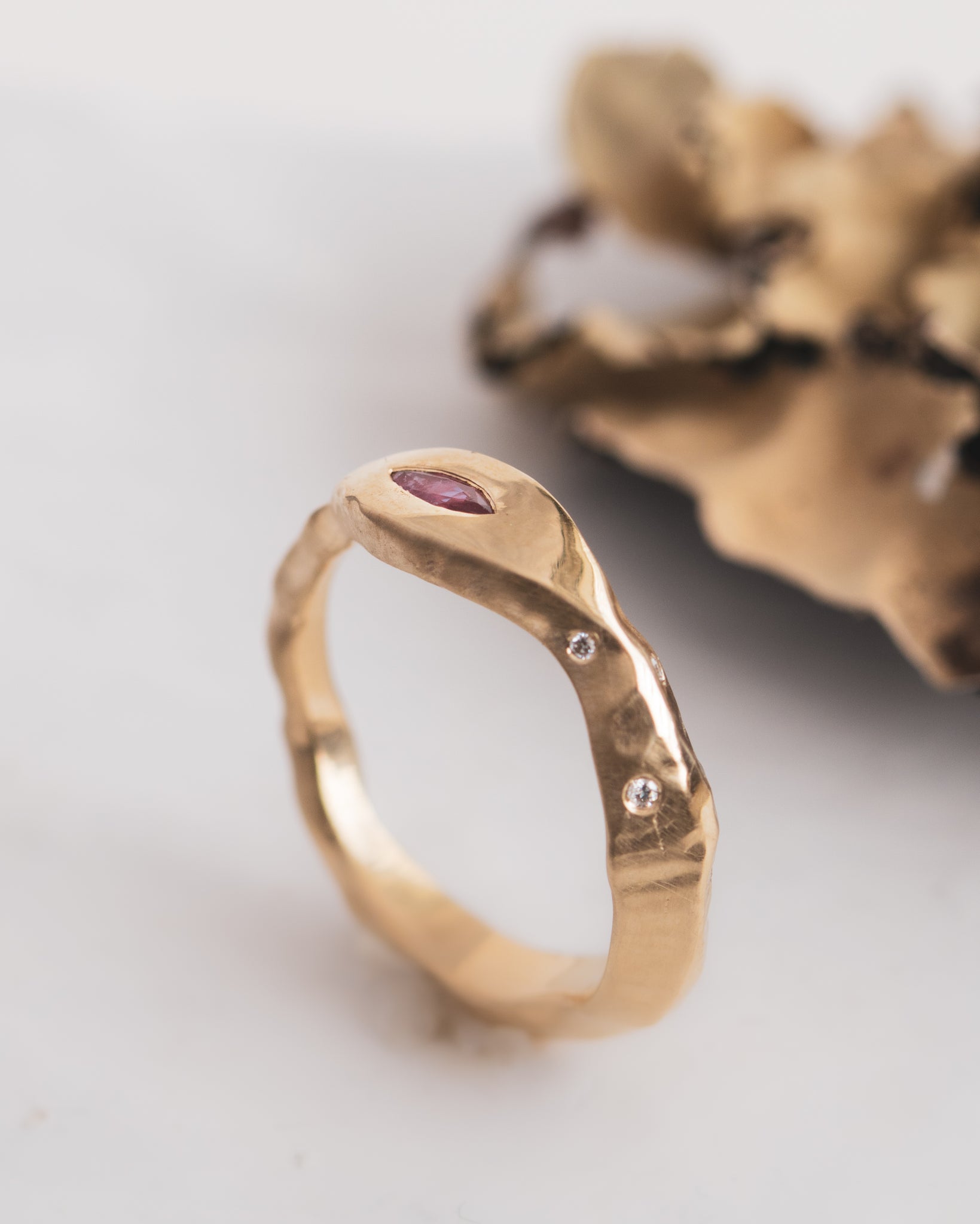 Ruby and Diamond Ouroboros Ring